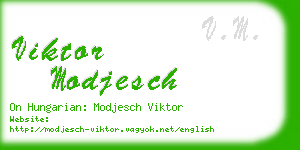 viktor modjesch business card